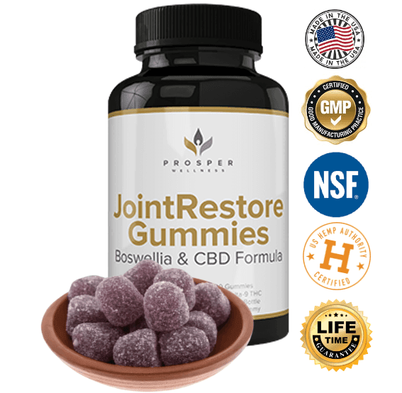 Joint Restore Gummies bottle for knee pain relief
